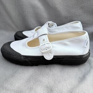 Vans Premium Style 93 Mary Jane White Pearlized Coated Canvas Sneakers Womens 8